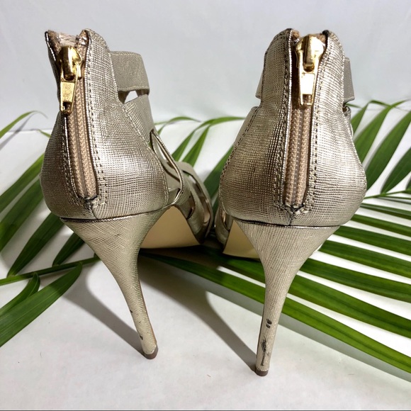 Boston Proper gold caged high heel - Picture 7 of 7